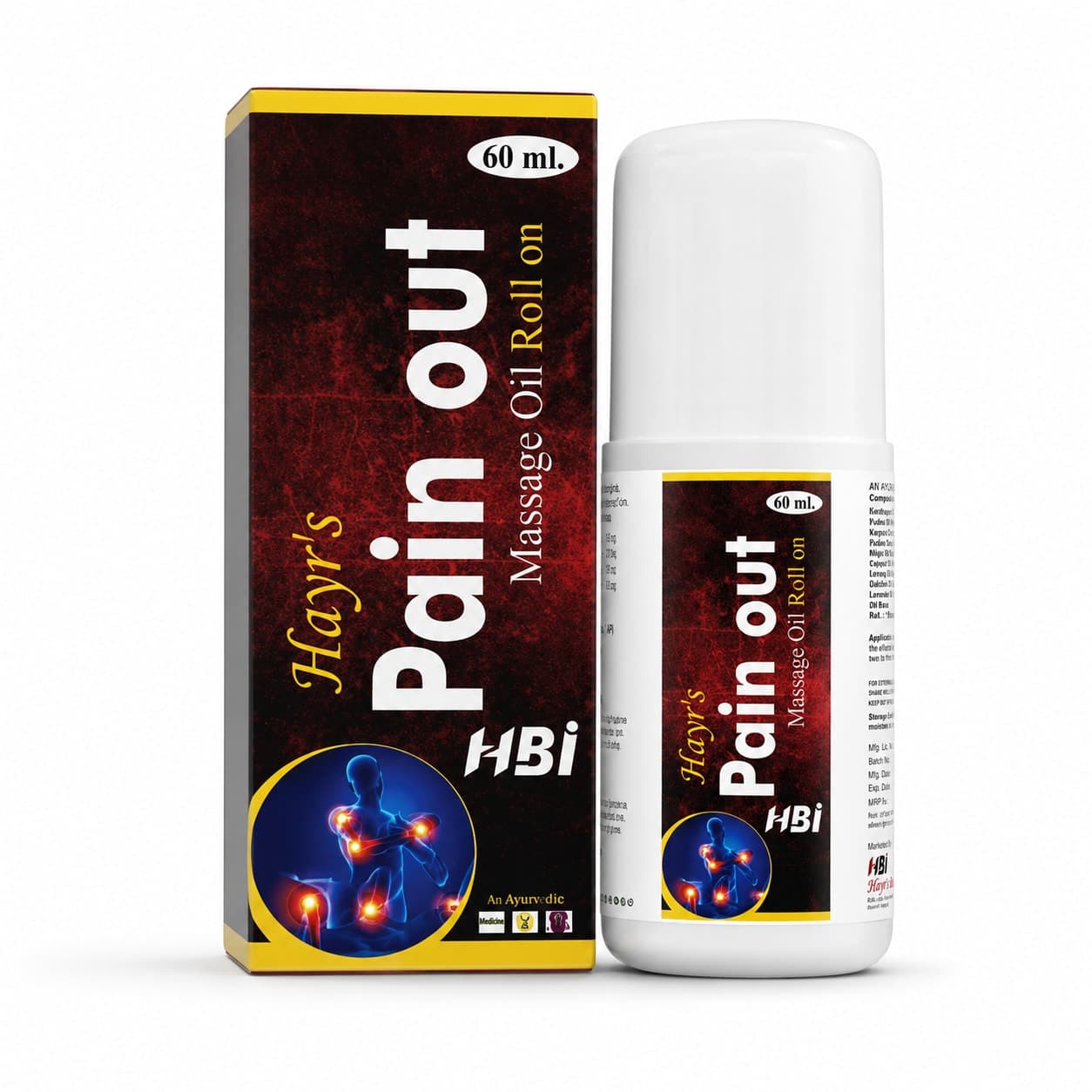 Hayr's Pain Out Massage Oil Roll On